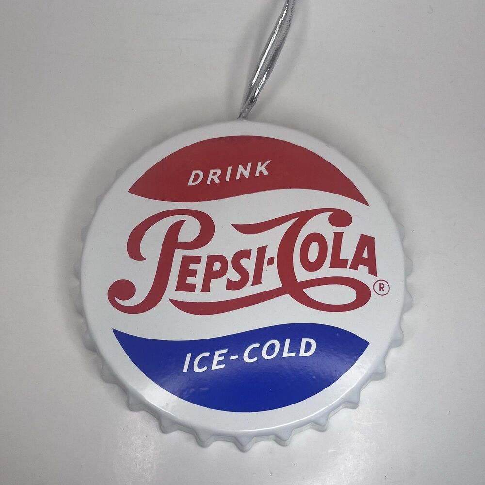 New Pepsi Cola Bottle Cap Ornament, Wall Hanging, Man Cave, Bar